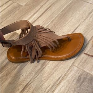 Fringe Sandals (these are a 6.5, fits like a 6).